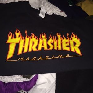 WORN 3 times black thrasher shirt